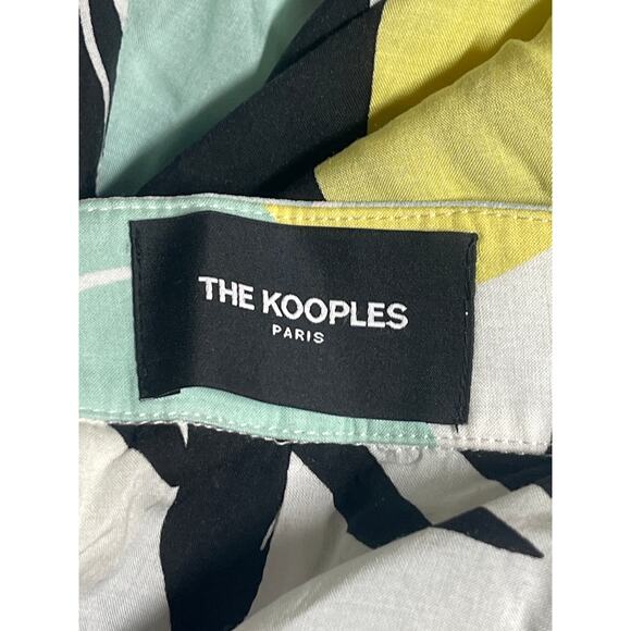 The Koopless Multicolor Hibiscus Floral Ruffle Midi Hi-Low A-Line Wrap Skirt 0 - Picture 3 of 4